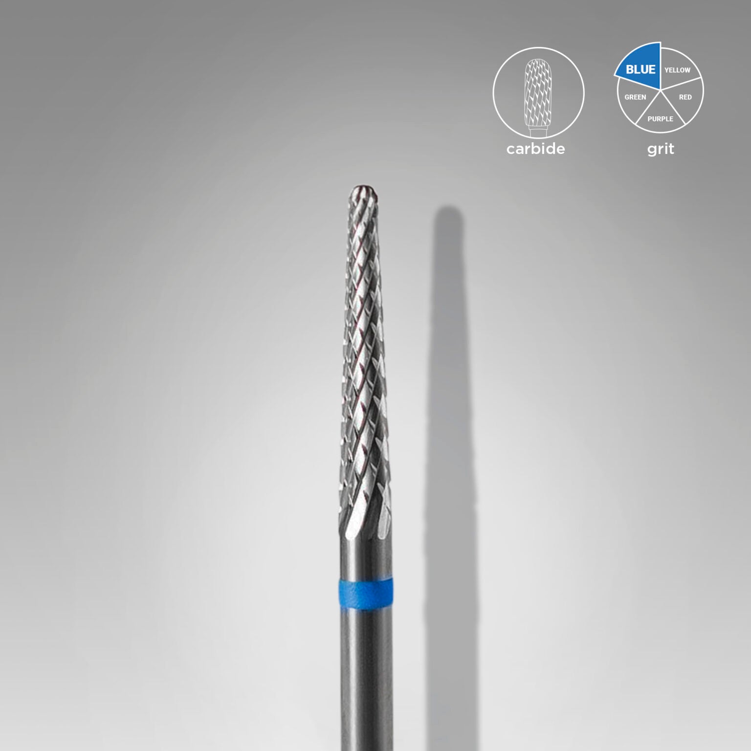 Carbide blue cone 2,3 mm / working part 14 mm