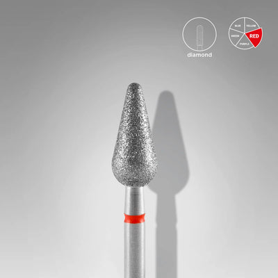 Diamond bit red rounded pear 5/12mm FA101R050/12