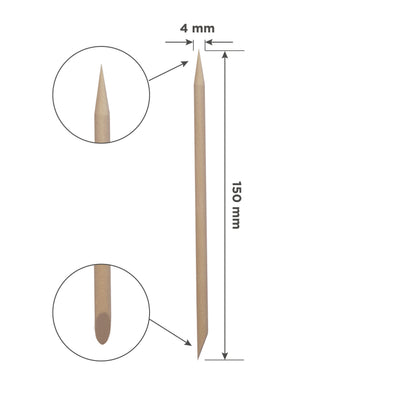 Orange wood sticks (rozenhoutstokjes) STALEKS PRO for manicure 110 mm (100pcs)
