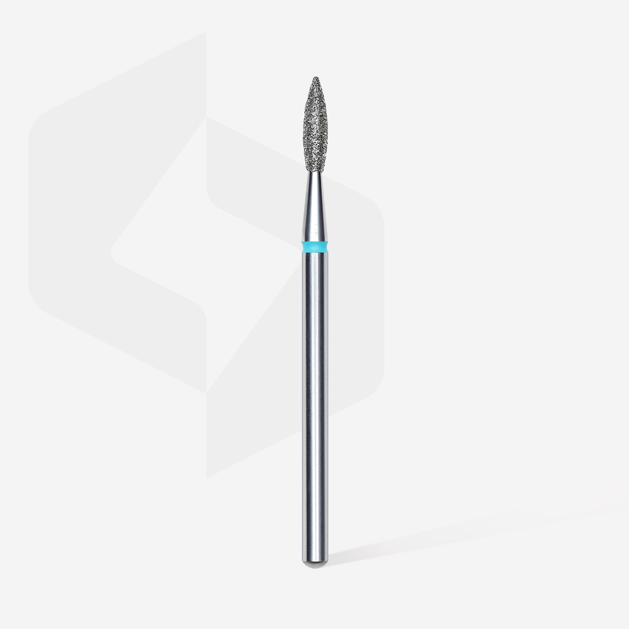 Diamond nail drill bit "Pointed flame" blue